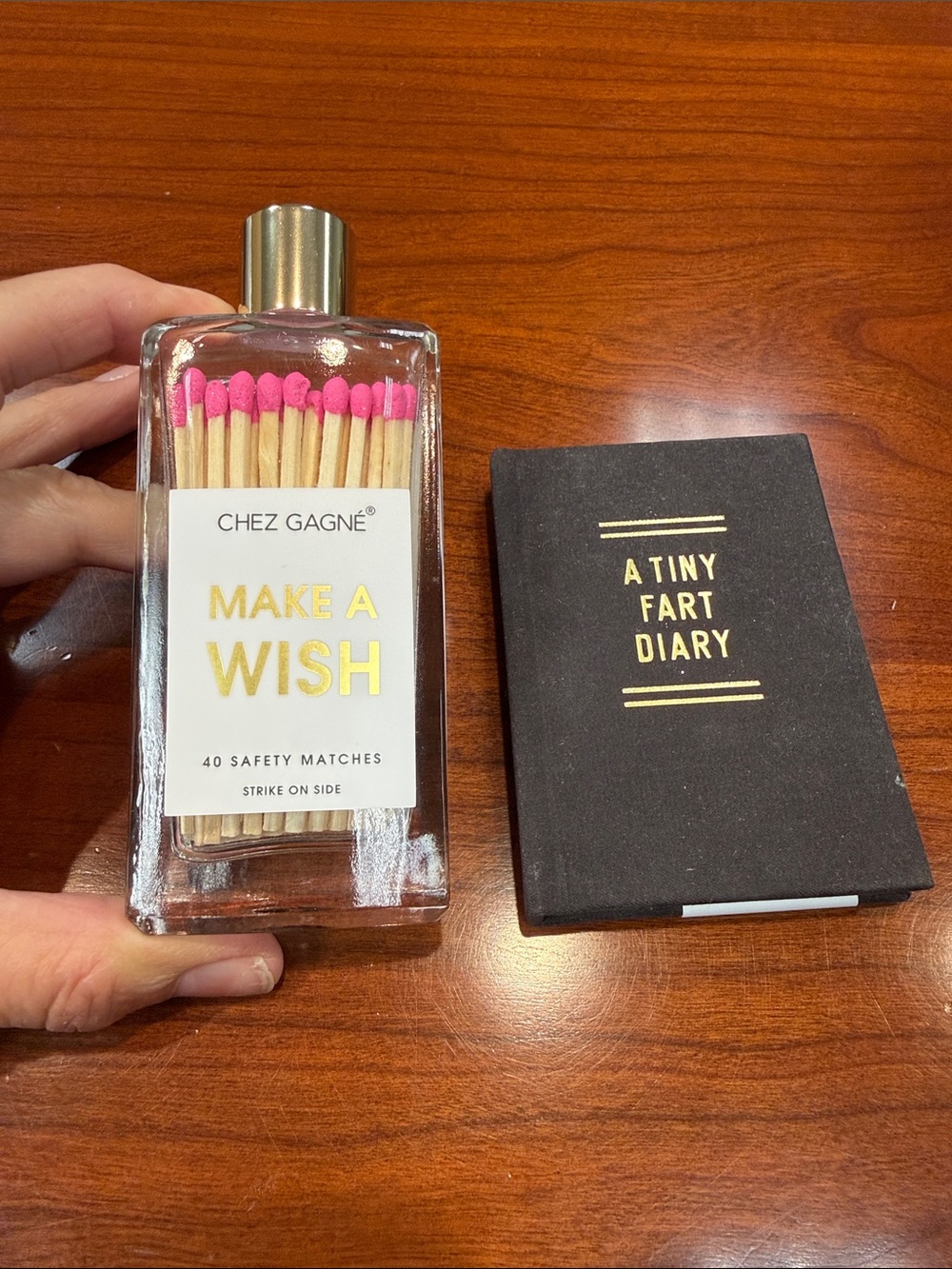 Chez Gagné Make a Wish Pink Match Bottle - and A Tiny Fart Diary